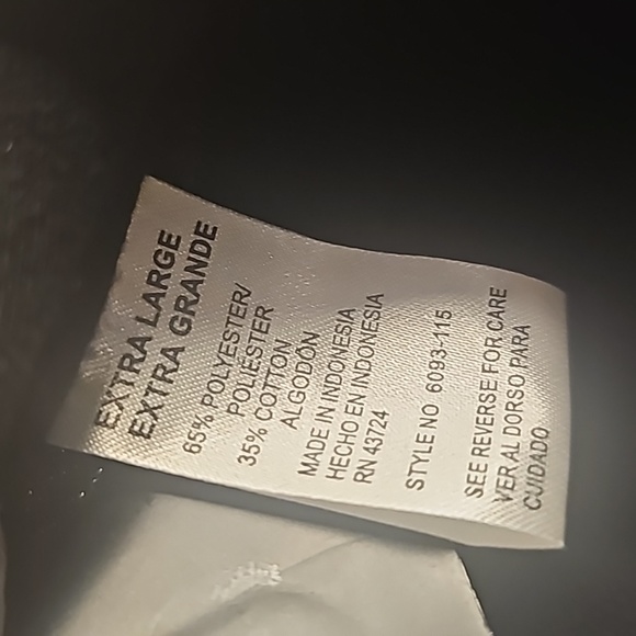 Palmland Men long sleeve shirt, Size X-Large, Color Black - Picture 4 of 5